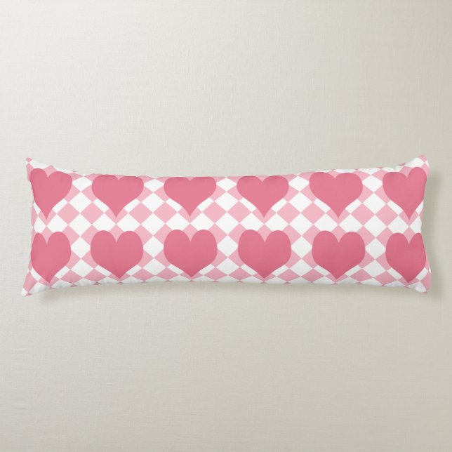 Pink Hearts Body Cushion (Front)
