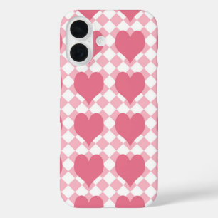 Pink Hearts iPhone 16 Case