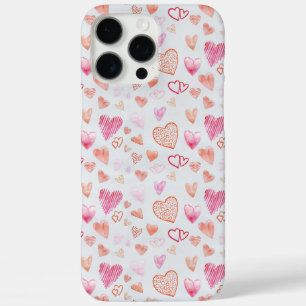 Pink Hearts iPhone 16 Pro Max Case