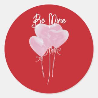 Pink Hearts Classic Round Sticker