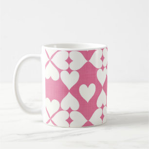 pink hearts coffee mug