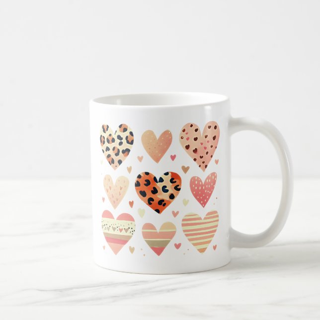 Pink Hearts  Coffee Mug (Right)