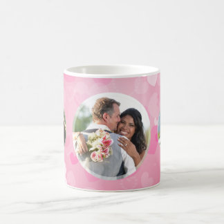 Pink Hearts Couples Add Your Own Photo Mug for Her