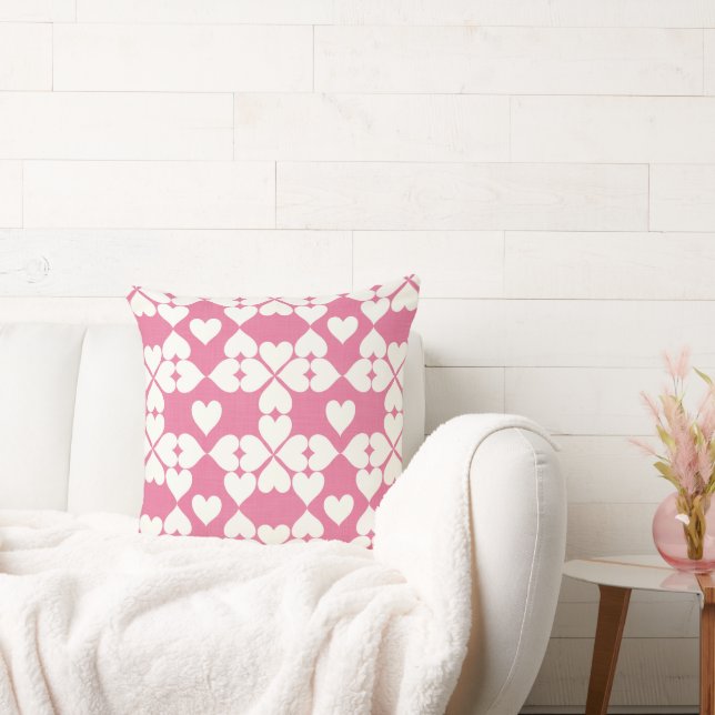 Pink hearts cushion (Couch)