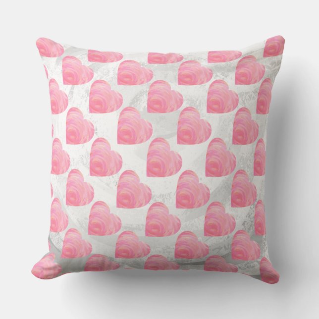 Pink Hearts Cushion (Front)