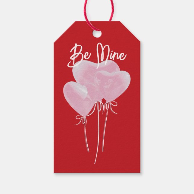 Pink Hearts Gift Tags (Front)