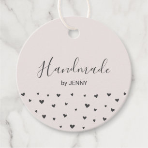 Pink   Hearts Handmade, Craft Package Tag