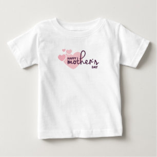 Pink Hearts Happy Mother's Day   Ruffle Tee