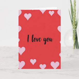 Pink Hearts I Love You Smooth Card