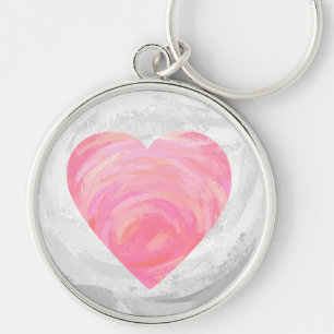 Pink Hearts Key Ring