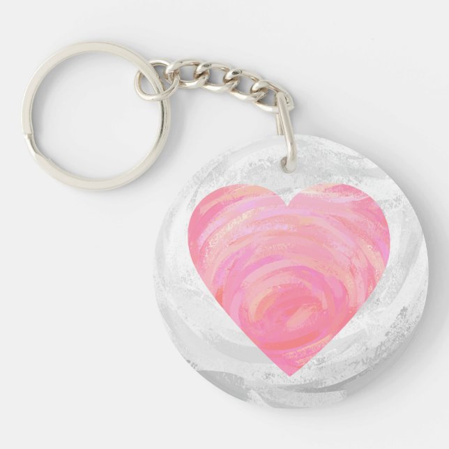 Pink Hearts Key Ring (Front)