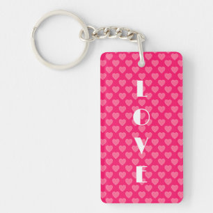 Pink Hearts Key Ring