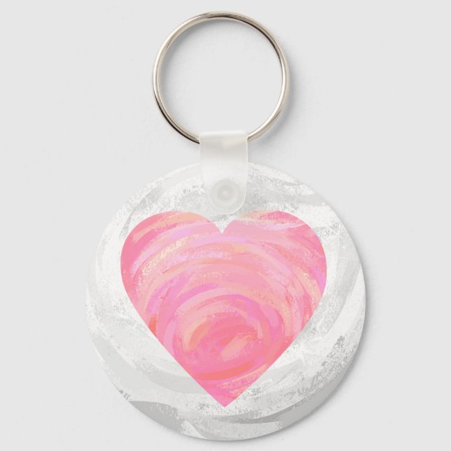 Pink Hearts Key Ring (Front)