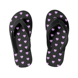 Pink Hearts Kid's Thongs