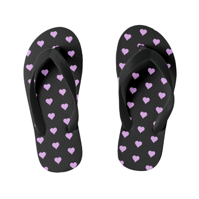 Pink Hearts  Kid's Thongs (Footbed)