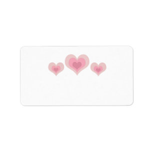 Pink Hearts Label