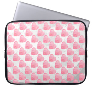 Pink Hearts Laptop Sleeve