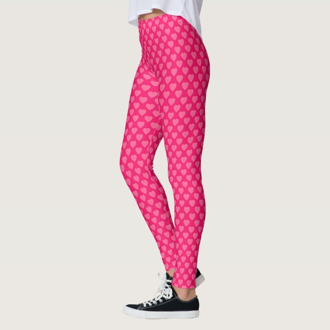 Pink Hearts Leggings (Left)