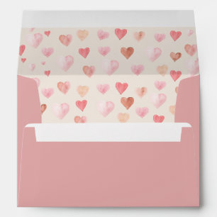 Pink Hearts Liner, Blush Little Sweetheart Baby Envelope
