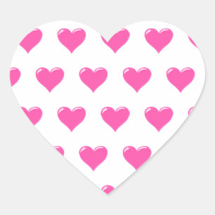 Pink Hearts - Love Heart Sticker