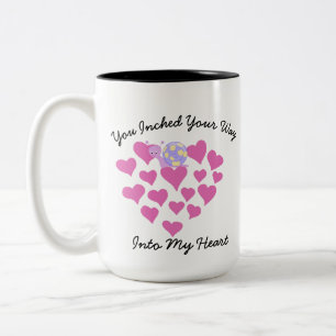 Pink Hearts Love Valentine's Day Girlfriend Gift Two-Tone Coffee Mug