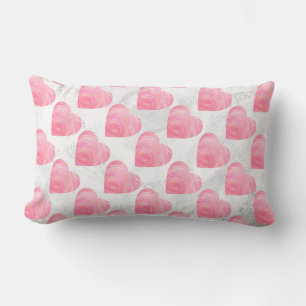 Pink Hearts Lumbar Cushion