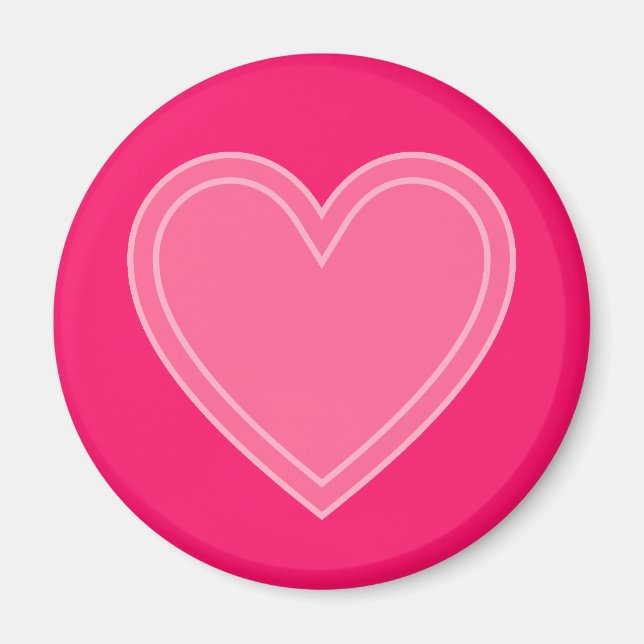Pink Hearts Magnet (Front)
