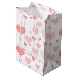 Pink Hearts Medium Gift Bag