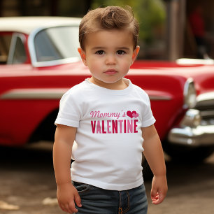 Pink Hearts Mommys Valentine Baby T-Shirt