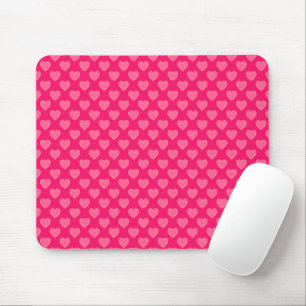 Pink Hearts Mouse Pad