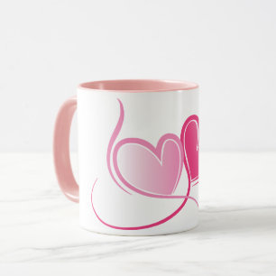 Pink Hearts Mug