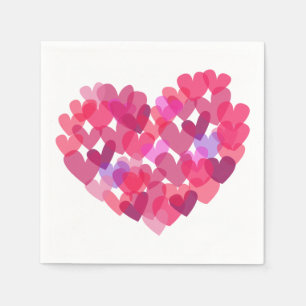 Pink Hearts Napkin