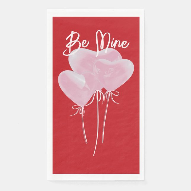 Pink Hearts Napkin (Front)