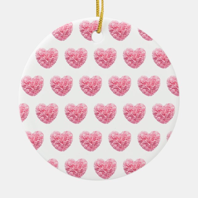 Pink Hearts Ornament (Front)
