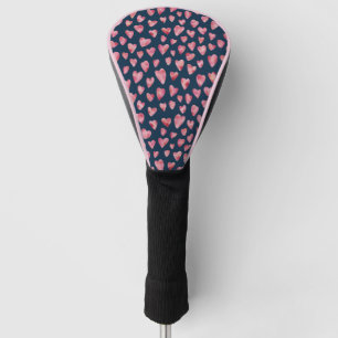 Pink Hearts Pattern Golf Head Cover