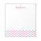 Pink Hearts Pattern on White Girly Name