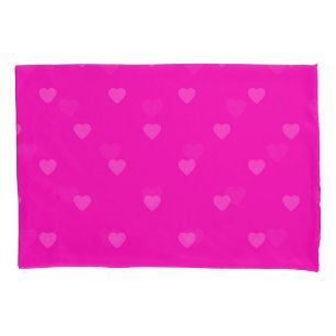 Pink hearts pattern pillowcase