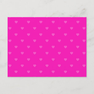 Pink hearts pattern postcard