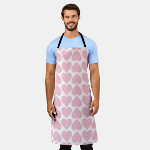 Pink Hearts Pattern, Romantic, Love Apron
