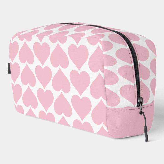 Pink Hearts Pattern, Romantic, Love Dopp Kit (Right Corner)
