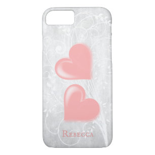 Pink Hearts Personalised Case-Mate iPhone Case
