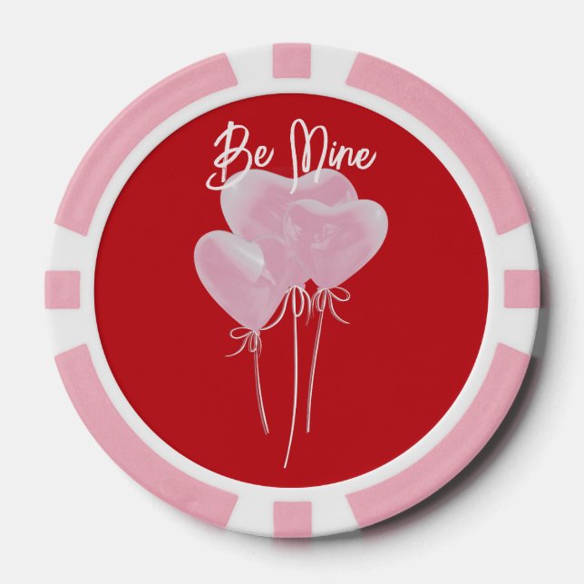 Pink Hearts Poker Chips (Front)