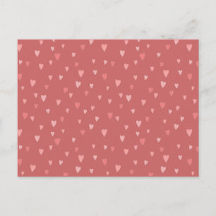 Pink Hearts Postcard