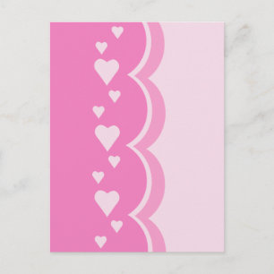 Pink Hearts Postcard