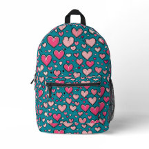 Pink Hearts Print Cut Sew Bag