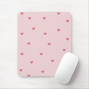 Pink Hearts Seamless Pattern – Cute Valentine Mouse Pad