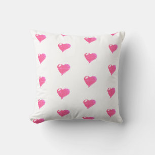 Pink hearts Throw Cushion 41 x 41 cm