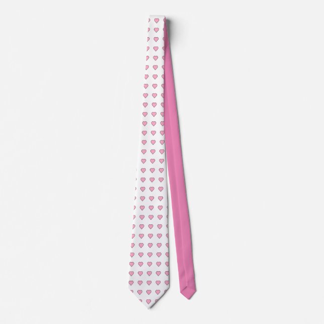 Pink Hearts Tie (Front)
