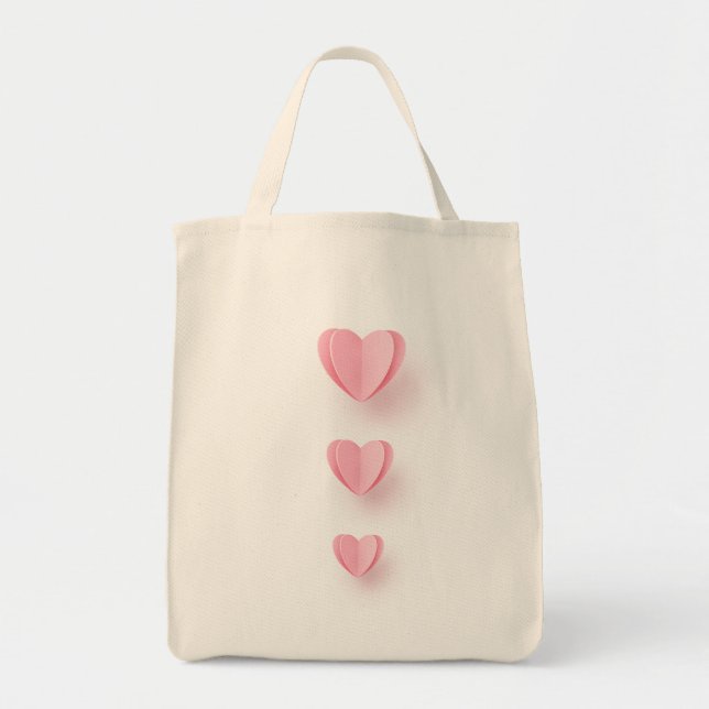  Pink Hearts   Tote Bag (Front)