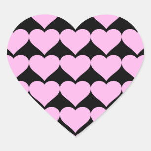 Pink Hearts,Unconditional Love_ Heart Sticker